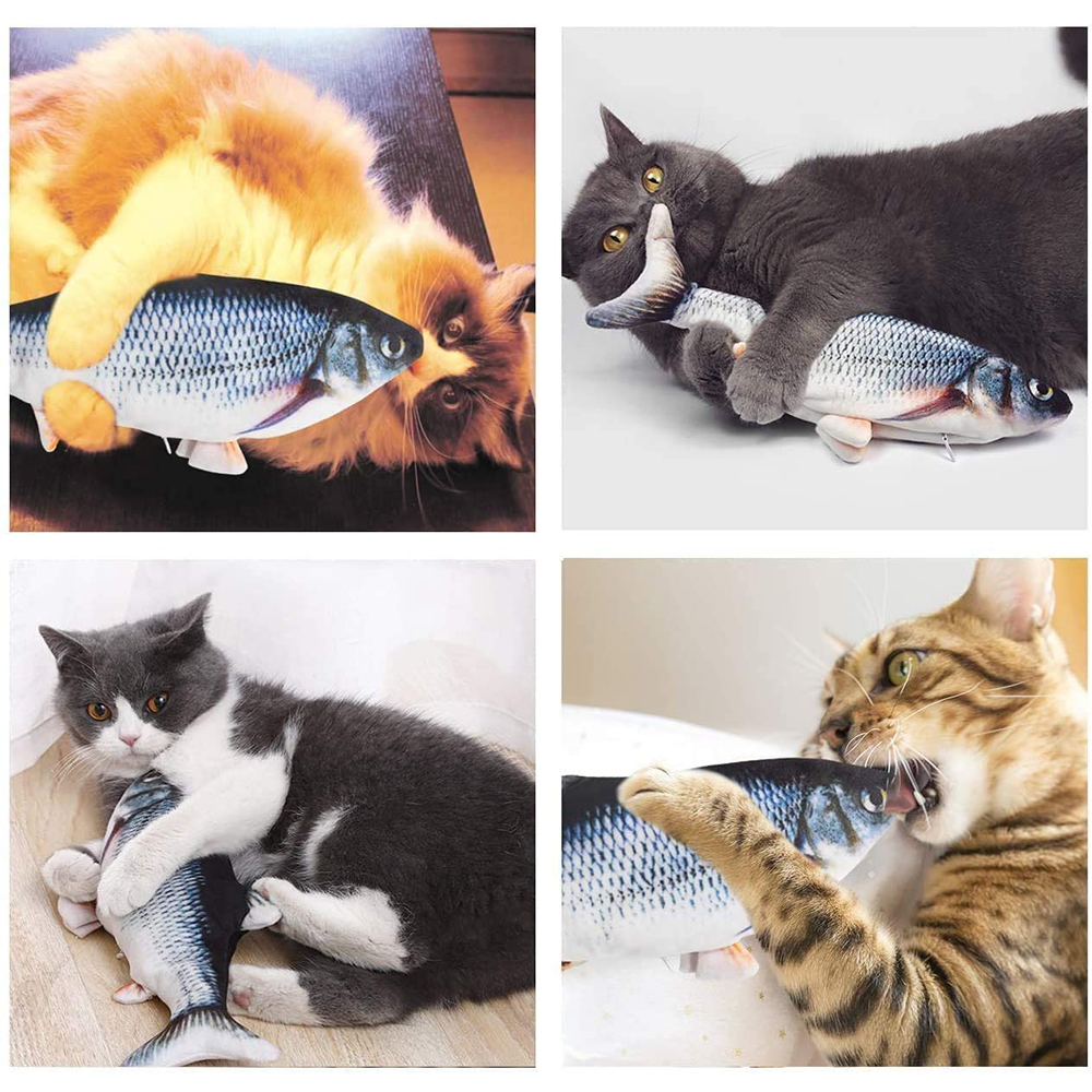 Rechargeable Floppy Fish Cat Toy