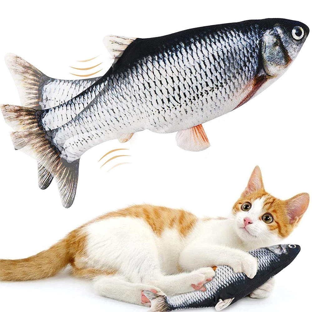 Rechargeable Floppy Fish Cat Toy