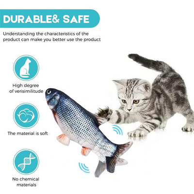 Rechargeable Floppy Fish Cat Toy